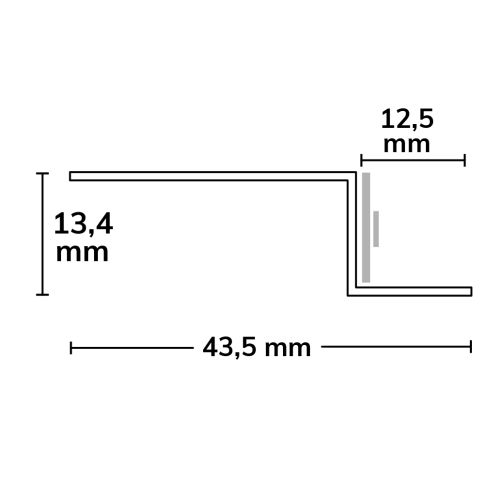 Profil LED Rigips S-profile 12, Aluminiu Alb RAL 9003, 200cm [2]