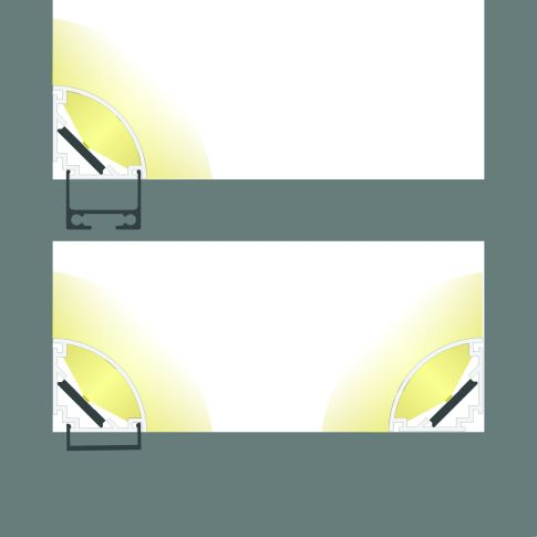 LED corner profile CORNER13, opal/satinat, 200cm [3]