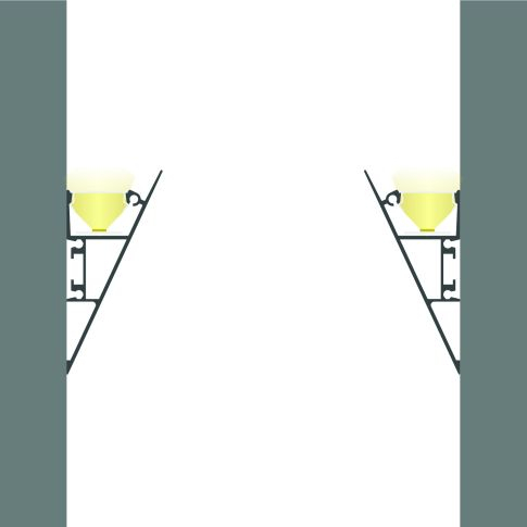 Profil LED aplicat HIDE TRIANGLE, aluminiu anodizat, 200 cm [4]