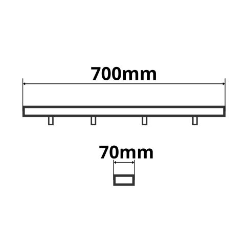 Rozetă tavan alungită neagră pentru 2 lămpi suspendate [2]
