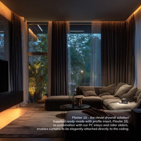 Placă gips-carton Plaster 10 One, rezistentă la umiditate, cu profil și capac, 12.5mm, 200cm [3]