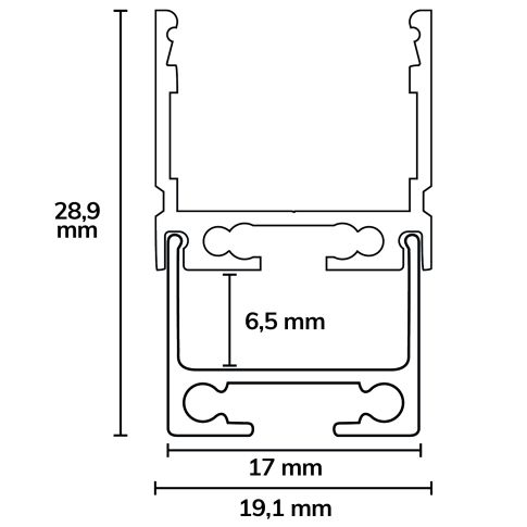 Profil LED aplicat SURF16 aluminiu anodizat, 200cm [2]
