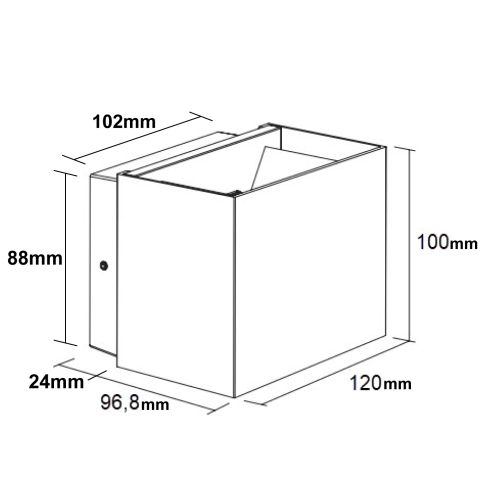 Aplica LED de perete Up&Down, 2x5W, CREE, IP54, alb, warm white [3]