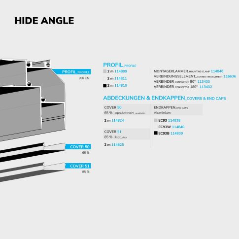 Profil colț aluminiu HIDE ANGLE, eloxat, 200 cm [3]