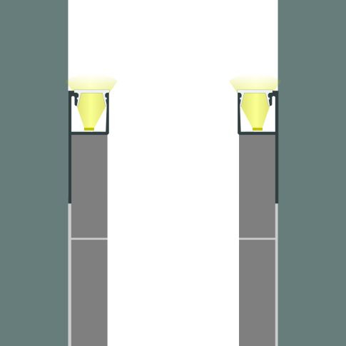 Profil LED pentru plăci ceramice UP10, 200cm [3]