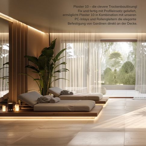 Placă gips-carton Plaster 10 One, rezistentă la umiditate, cu profil și capac, 12.5mm, 200cm [4]