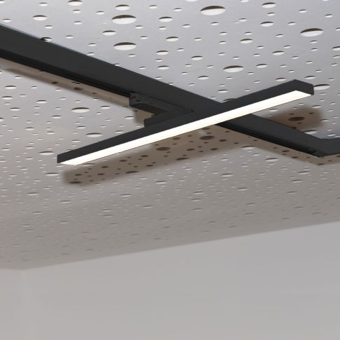Proiector liniar LED pe șină DALI HV, 3 faze, 120 cm, 40W, CRI90, 3000K / 3500K / 4000K, negru [8]