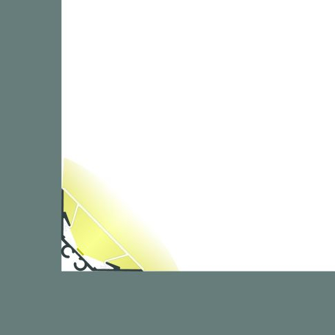 Profil LED colț CORNER12 BORDERLESS, aluminiu anodizat, 200cm [3]