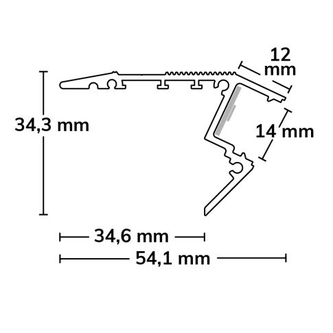 Profil LED pentru trepte STAIR13, aluminiu anodizat, 200cm [2]