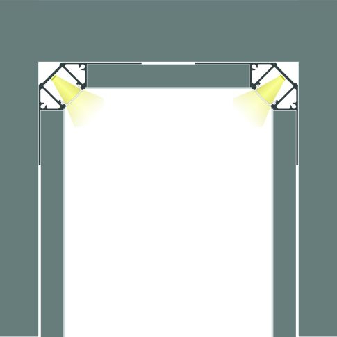 Profil LED Rigips Colț Interior, Aluminiu Anodizat, 200cm [2]