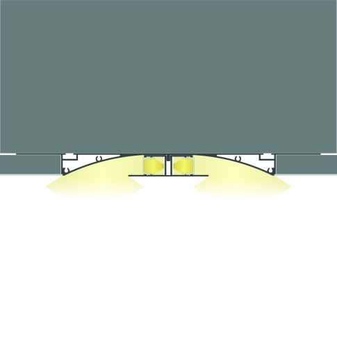 Profil LED Rigips Double Curve, Aluminiu, 200cm [3]