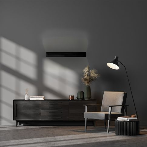 Aplica LED de perete liniară Up&Down 600, 610mm, 25W, IP40, negru, alb cald [4]