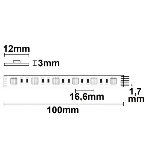 Bandă LED SIL RGB+WW+CW CCT Flex Stripe, 24V DC, 19W, IP20, chip 5în1, rolă 5m, 60 LED/m [2]