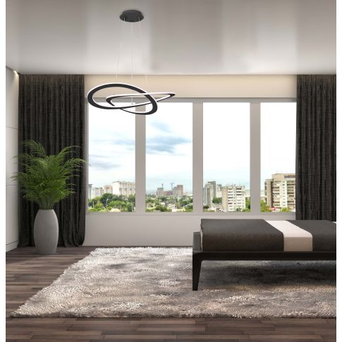 Lampă suspendată LED Design 600, negru, 40W, rotundă, 3000K, dimabilă [2]