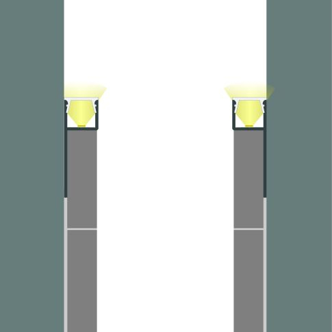 Profil LED pentru plăci ceramice UP8, 200cm [3]