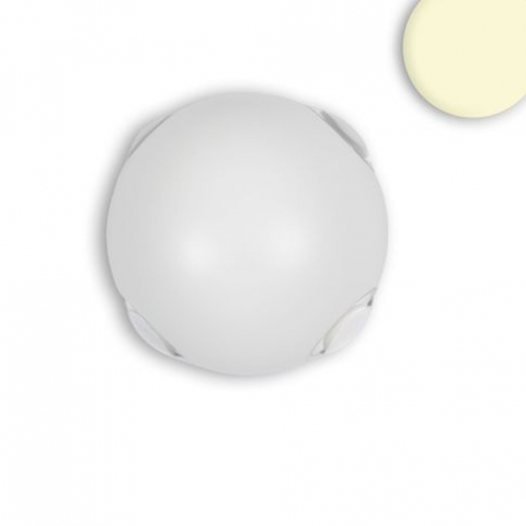 Aplice de Exterior - Aplica LED de perete Up&Down, 4×1W CREE, IP54, alb sablat, alb cald