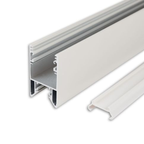 Profile pebtru corpuri de iluminat - Profil LED HALON Aluminiu Alb RAL 9003, 300cm, cu sistem de răcire și montaj clickbar