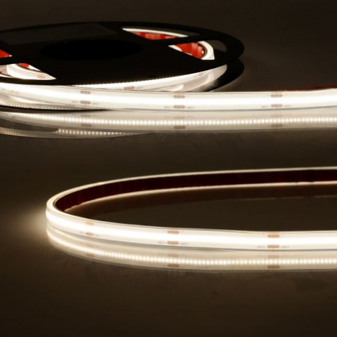 Banda LED pentru temperaturi inalte - Bandă LED COB 24V, 14.4W/m, 3000K, IP68, 5m, 480 LED/m, rezistență până la 100°C