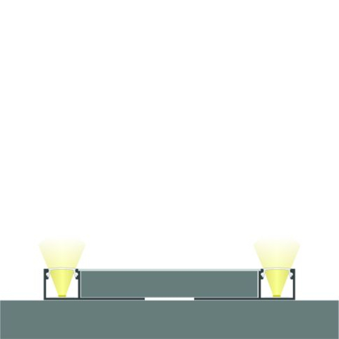 Profil LED Rigips Secțiune Finală, Aluminiu, 200cm [1]