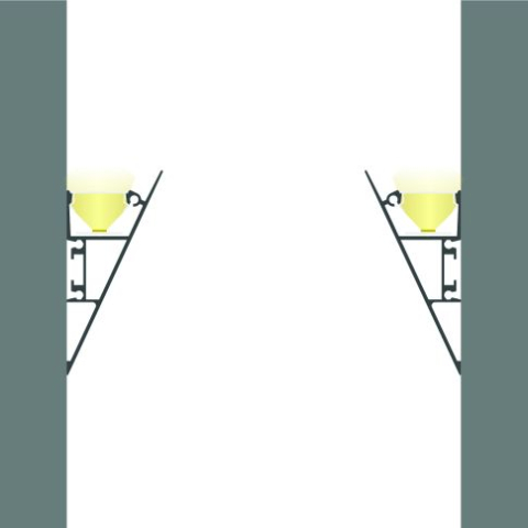 Profil LED aplicat HIDE TRIANGLE, aluminiu anodizat, 200 cm [3]
