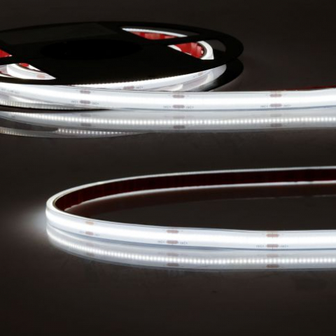 Banda LED pentru temperaturi inalte - Bandă LED COB 24V, 14.4W/m, 4000K, IP68, 5m, 480 LED/m, rezistență până la 100°C