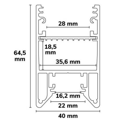 Profil LED HALON Aluminiu Alb RAL 9003, 300cm, cu sistem de răcire și montaj clickbar [2]