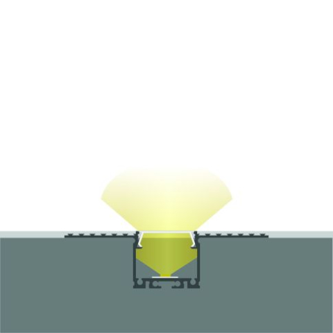 Profil LED Rigips Tavan 21, Aluminiu Anodizat, 200cm [1]