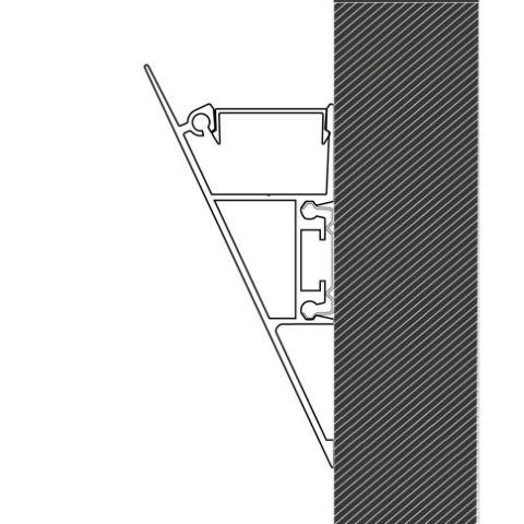 Profil LED aplicat HIDE TRIANGLE, aluminiu anodizat, 200 cm [1]