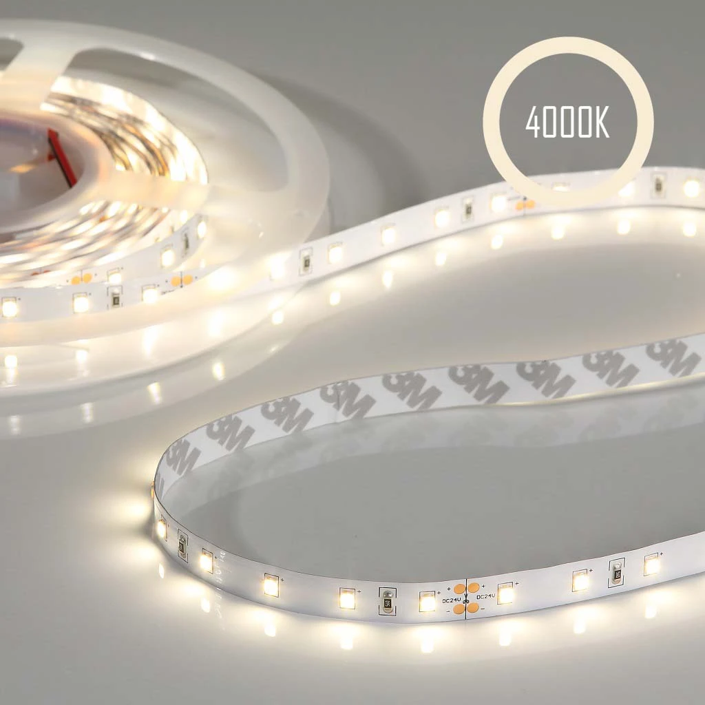 Benzi LED Standard - Flex Stripe 24V, 14.4W, 4000K, CRI90, 60LED, IP20, 10mm