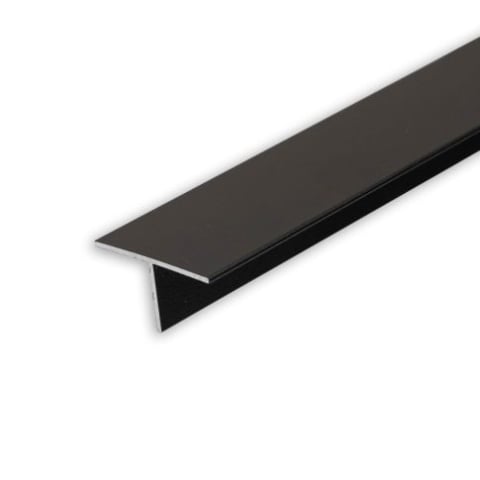 Profile pentru gips-carton - Profil LED Rigips T-profile 12, Aluminiu Negru RAL 9005, 200cm
