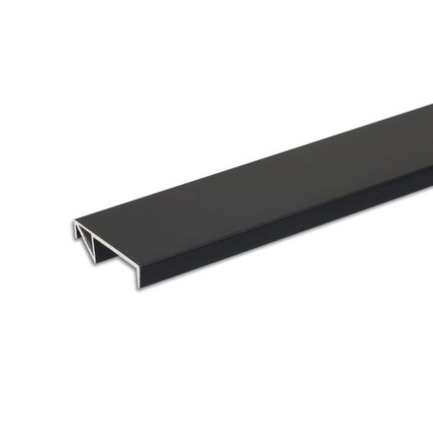 Profile pentru mobilier - Profil LED pentru raft FURNIT10 – 19mm, aluminiu negru RAL9005