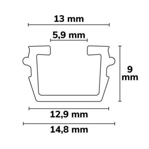 Inserție transparentă pentru profil perdea [2]
