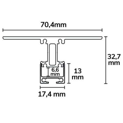 Profil LED suspendat 2SIDE aluminiu argintiu, 200 cm [1]