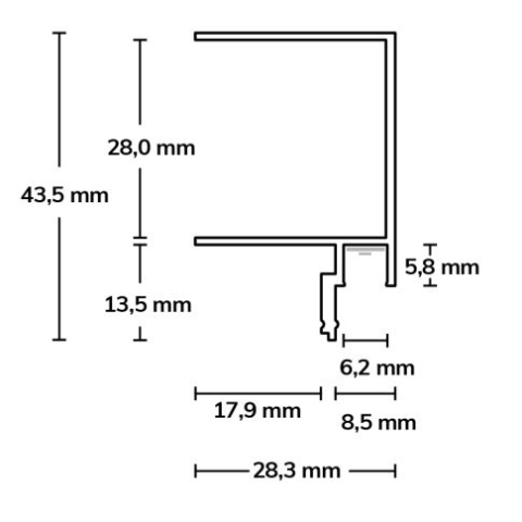Profil LED Rigips Shadow Gap 8, Aluminiu, 200cm [2]
