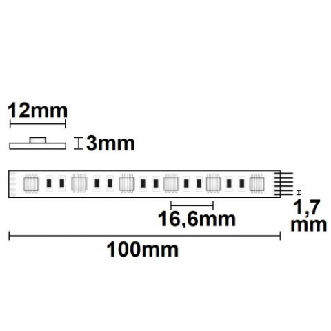 Bandă LED SIL RGB+WW+CW CCT Flex Stripe, 24V DC, 19W, IP20, chip 5în1, rolă 5m, 60 LED/m [1]