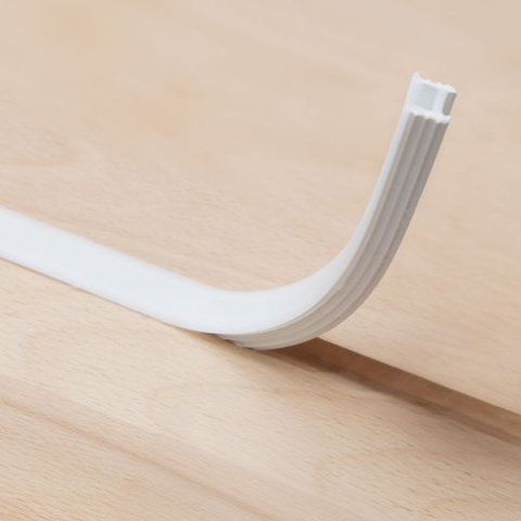 Capace/Difuzoare - Capac siliconic flexibil pentru profil LED FLEX-COVER10, opal, 45% transmisie, rolă 20m