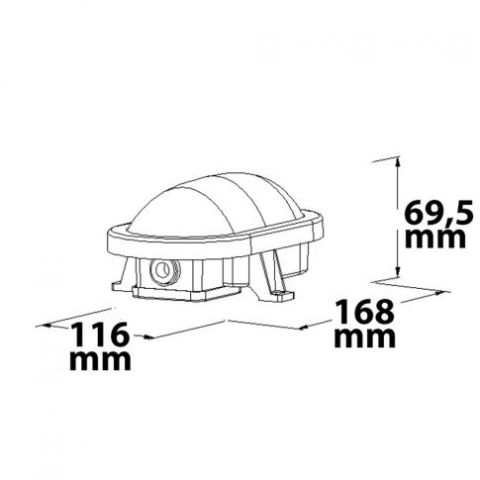 Lampă LED pentru subsol cu senzor de mișcare HF, 10W, IP54, alb, neutral white [4]