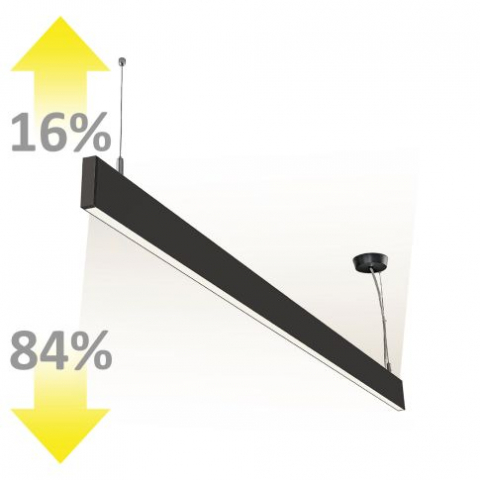 Lampă suspendată LED Linear Up&Down 1200, 40W, prismată, neagră, conectabilă la 90°, alb cald [3]