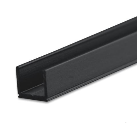 Profile LED&Accesorii - Profil LED aplicat SURF6 aluminiu negru RAL9005, 2000 mm