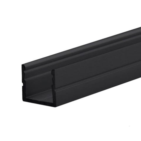 Profile LED&Accesorii - Profil LED aplicat SURF8 aluminiu negru RAL9005, 200cm