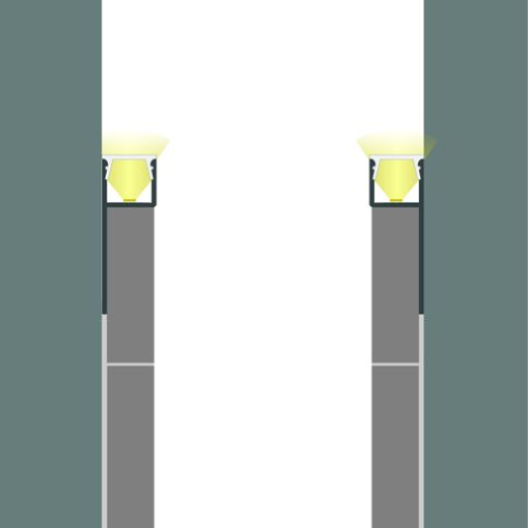 Profil LED pentru plăci ceramice UP8, 200cm [2]