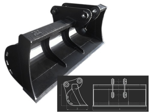 Cupa taluzare 1500 mm - Buldoexcavator JCB [2]
