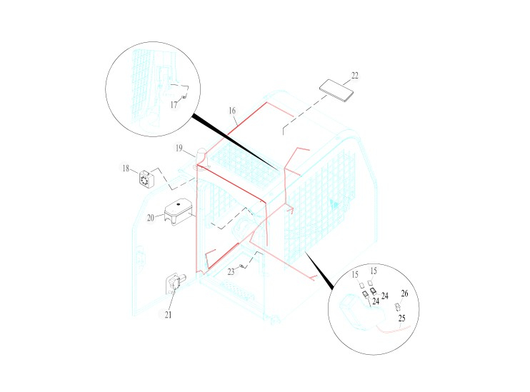 Piese sistem electric pentru mini incarcator Sunward SWL 2820 [1]