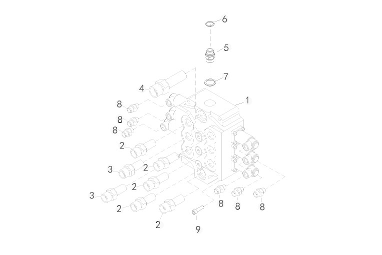 Piese sistem hidraulic pentru mini incarcator Sunward SWL 2820 [5]
