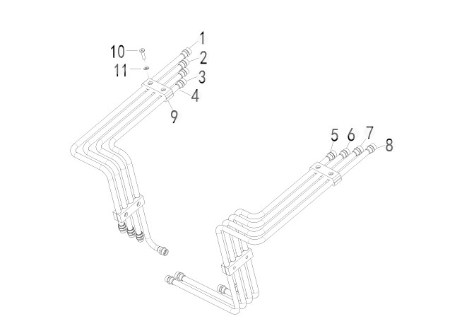 Piese sistem hidraulic pentru mini incarcator Sunward SWL 2820 [3]