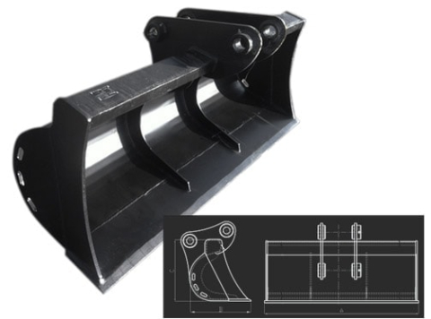 Cupa taluzare 1500 mm - Buldoexcavator CAT [1]