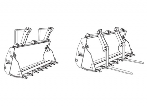 Furci pentru cupa multifunctionala buldoexcavator [3]