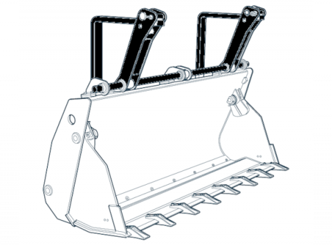 Furci pentru cupa multifunctionala buldoexcavator [2]