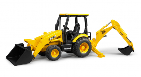 Jucarii - Jucarie Buldoexcavator JCB MIDI CX cu încărcător frontal și lamă