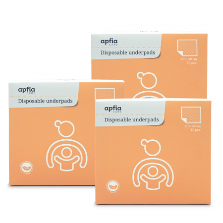 Îngrijire bebeluși - Aleze de unica folosinta 60x40 cm Apfia Care, protectie pat